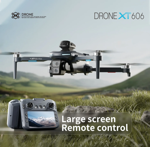 레노버드론 프로페셔널 촬영용(XT606)-8K HD 카메라 5G GPS WIFI FPV 4.5인치 화면 장애물 회피기능, 배터리 3개 포함